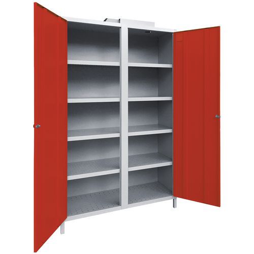 Armoire de désinfection Technologie ozone - Couleur Gris/Rouge - Akaze