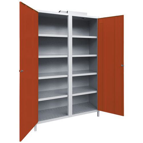 Armoire de désinfection - Technologie ozone gris/rouge pompier - Akaze
