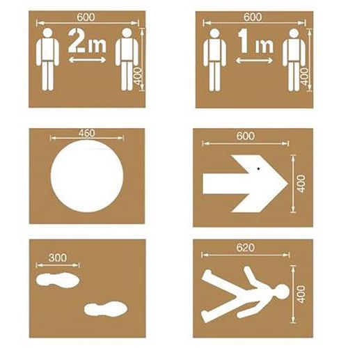 Kit Pochoirs De Distanciation Sociale