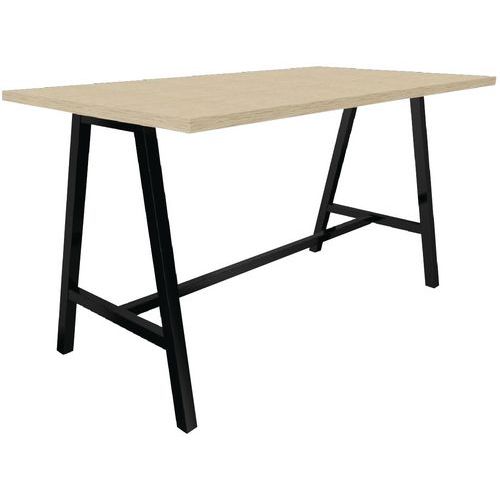 Table Haute 200x100 Chêne Fil Noir Cohesion
