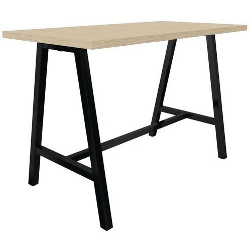 Table Haute 160x80 Chêne Fil Noir Cohesion
