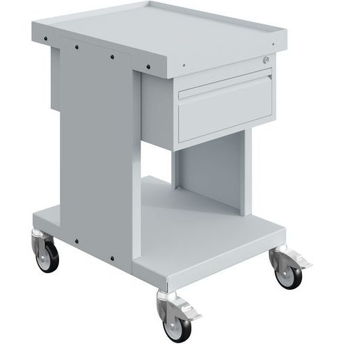Desserte Mobile Sv Grise 2 Tablettes 1 Tiroir