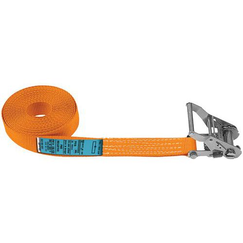 SANGLE D'ARRIMAGE AVEC TENDEUR A CLIQUET ERGO 5T - 10M - HOMOLOGUEE