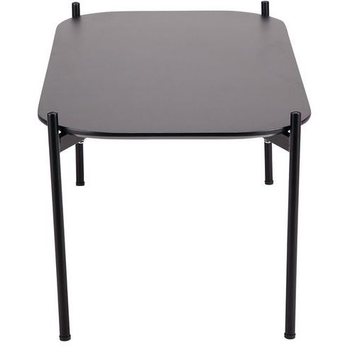 Table Basse Meet 50x75 Cm Pied Noir Plateau Noir