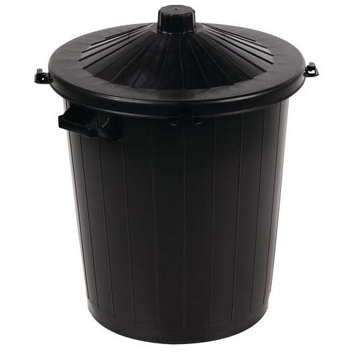 Poubelle de rue noire - 80L - Manutan Expert Poubelle de rue noire - 80L - Manutan Expert