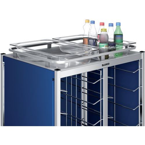 Toit Du Chariot Pour 2x En Chariot De Débarrassage Plateaux