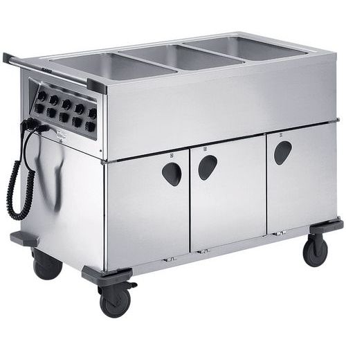 Chariot Distribution De Repas Chauffés Fermés 3 Cuve Sag 3
