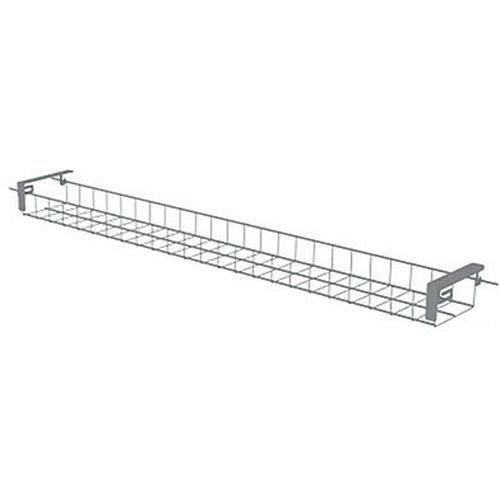 Quadrifoglio - Grille passe-câbles Solal - Acier Argent 160 cm - Organisation bureau
