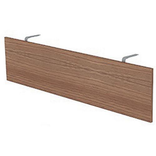Quadrifoglio - Voile de fond Solal L.160 cm Noyer Canaletto Mélaminé - Supports Inclus - Mobilier Télétravail