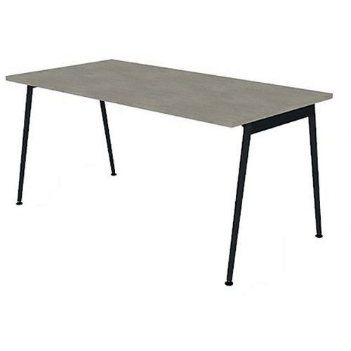 Bureau Simple 160x80 Béton Pieds Gris Ombre