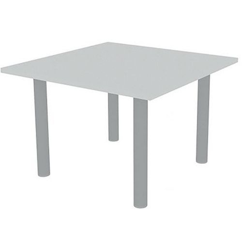 Table De Réunion Plateau Carré 110x110 Blanc