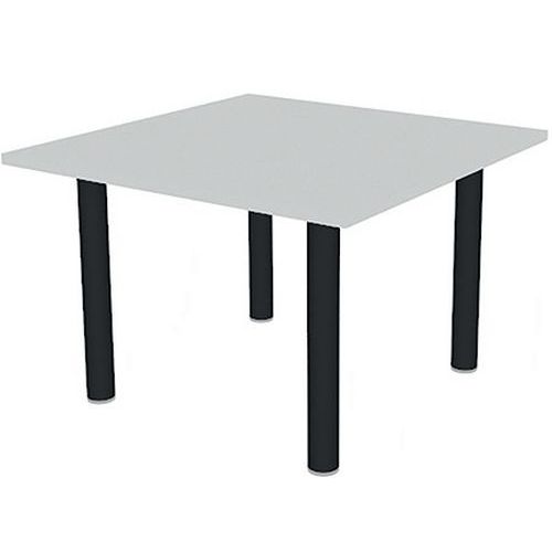 Table De Réunion Plateau Carré 110x110 Blanc