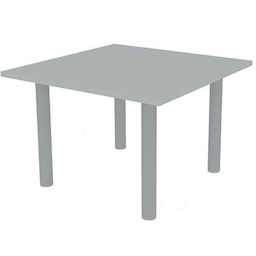 Table De Réunion Plateau Carré 110x110 Gris