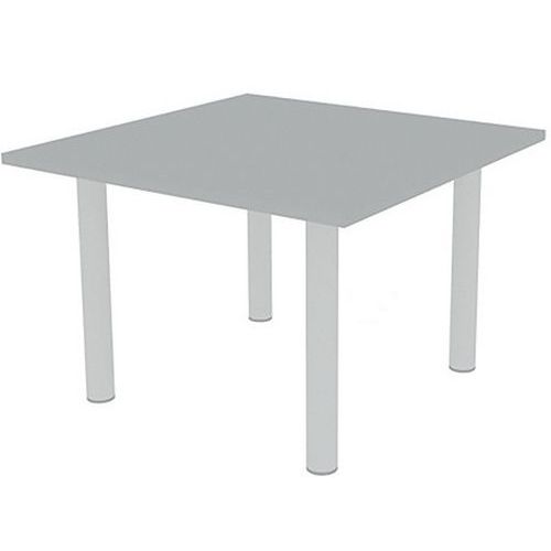 Table De Réunion Plateau Carré 110x110 Gris