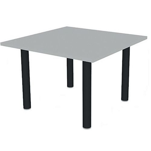 Table De Réunion Plateau Carré 110x110 Gris