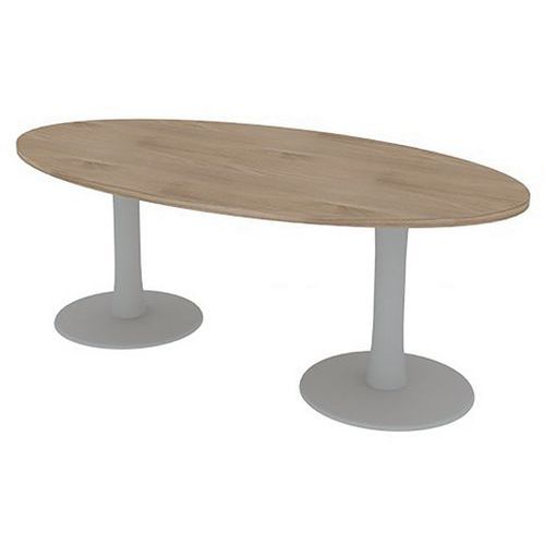 Table De Réunion Plateau Ovale L.200 Orme 2 Pieds
