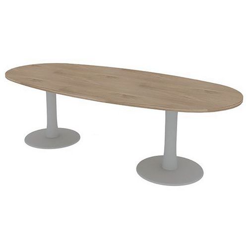 Table De Réunion Plateau Ovale L.240 Orme 2 Pieds