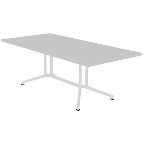 X2 Table De Réunion Plateau Rectangulaire L.200 Gris