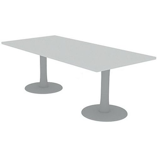 Table De Réunion Plateau Rectangulaire 210x100 Blanc