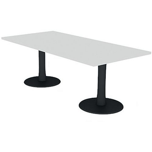 Table De Réunion Plateau Rectangulaire 210x100 Blanc