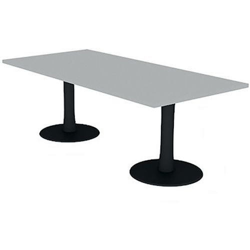 Table De Réunion Plateau Rectangulaire 210x100 Gris