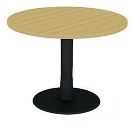 Table De Réunion Plateau Ronde D.100 Hêtre