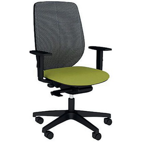 Fauteuil Okay Assise Tissu B01/013 Vert Résille En Noir