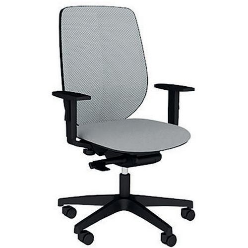 Fauteuil Okay Assise Tissu B01/012 Gris Résille Bleu Clair