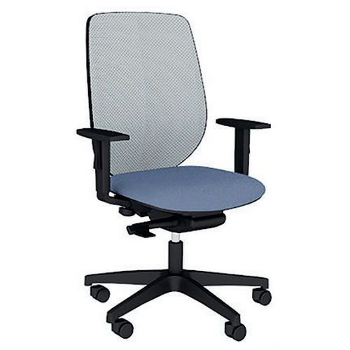 Fauteuil Okay Assise Tissu B01/020 Bleu Résille Bleu Clair