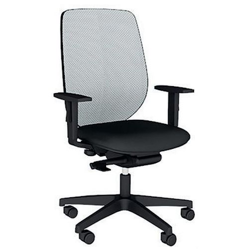 Fauteuil Okay Assise Tissu B01/028 Noir Résille Bleu Clair