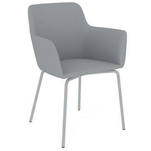 Chauffeuse City 4 Pieds Métal Tissu B01/012 Gris Clair