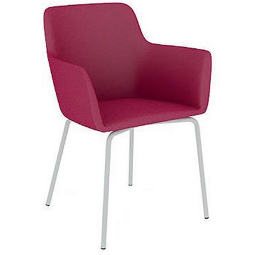 Chauffeuse City 4 Pieds Métal Tissu B01/021 Cyclamen