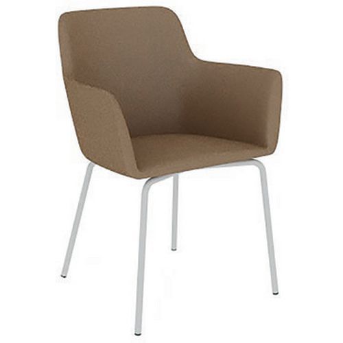 Chauffeuse City 4 Pieds Métal Tissu B01/016 Noisette