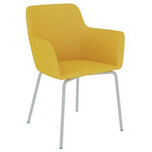 Chauffeuse City 4 Pieds Métal Tissu B01/010 Jaune