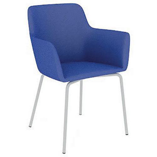 Chauffeuse City 4 Pieds Métal Tissu B01/023 Bleu