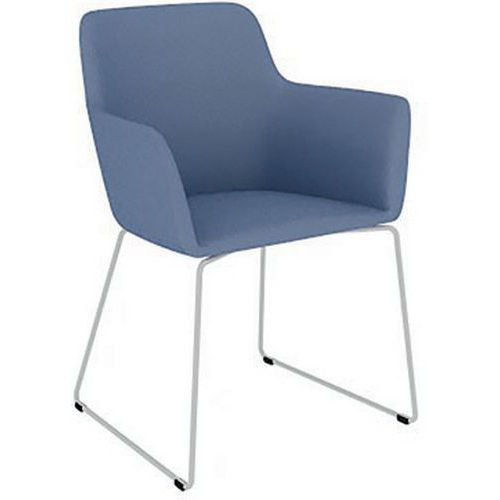 Chauffeuse City Luge Métal Tissu B01/020 Bleu Denim