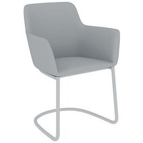 Chauffeuse City Luge Cantilever Métal B01/012 Gris Clair