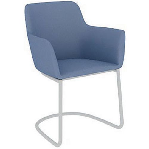 Chauffeuse City Luge Cantilever Métal B01/020 Bleu Denim