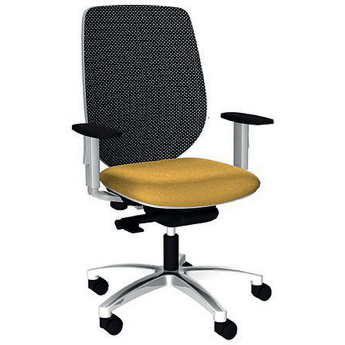Fauteuil Okay Résille R07/250 Noir Base Aliminium