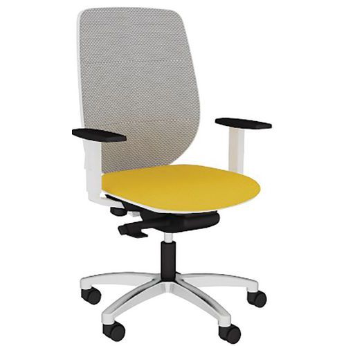 Fauteuil Okay Résille R07/251 Gris Base Aliminium