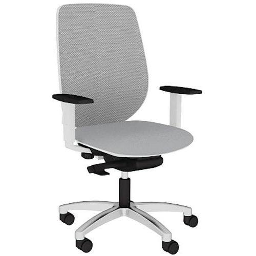 Fauteuil Okay Résille R07/251 Gris Base Aliminium
