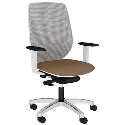 Fauteuil Okay Résille R07/251 Gris Base Aliminium