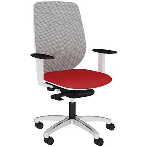 Fauteuil Okay Résille R07/251 Gris Base Aliminium