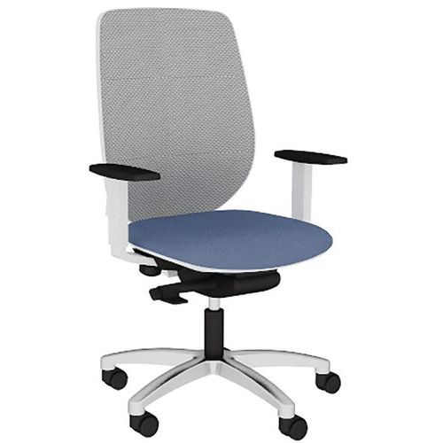 Fauteuil Okay Résille R07/251 Gris Base Aliminium