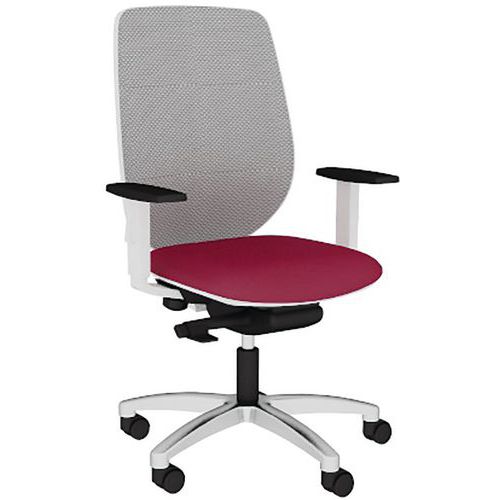 Fauteuil Okay Résille R07/251 Gris Base Aliminium