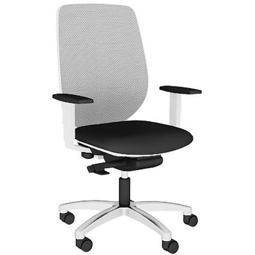 Fauteuil Okay Résille R07/251 Gris Base Aliminium