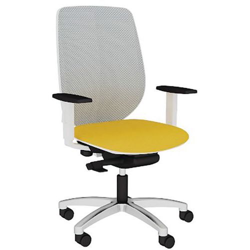 Fauteuil Okay Résille R07/252 Bleu Clair Base Aliminium