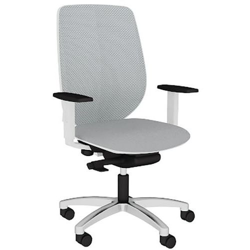 Fauteuil Okay Résille R07/252 Bleu Clair Base Aliminium