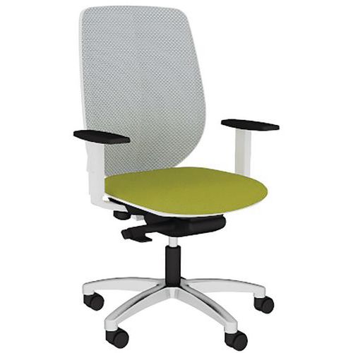 Fauteuil Okay Résille R07/252 Bleu Clair Base Aliminium