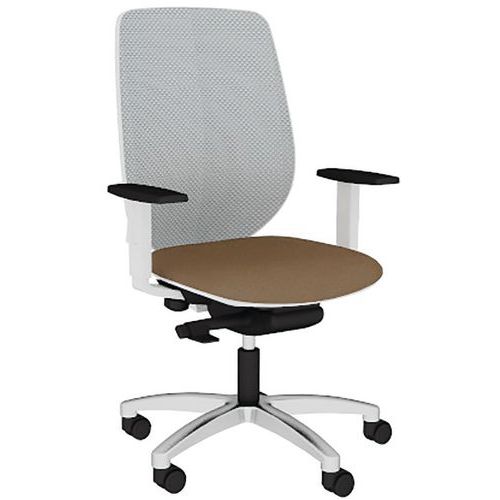 Fauteuil Okay Résille R07/252 Bleu Clair Base Aliminium